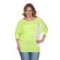 Plus Size White Mark Tie Dye Tee - Green - image 3
