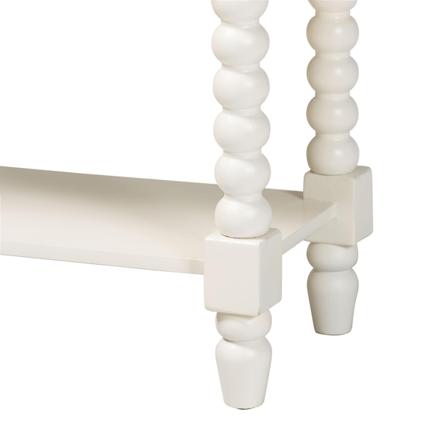 Baxton Studio Bayard Accent Bench with Bobbin Legs