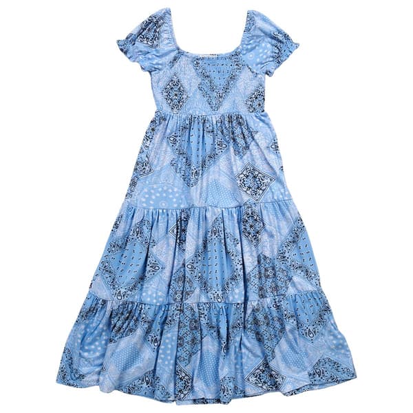 Girls (7-16) No Comment Smocked Paisley Print Dress - image 