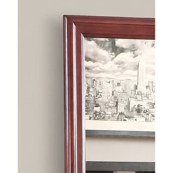 Passion Furniture Classic Square Wood Dresser Mirror - 38x38