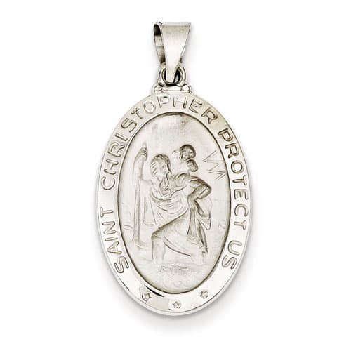 Unisex Gold Classics™ 14kt. White Gold St. Christopher...
