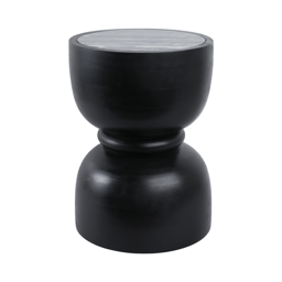 Sagebrook Home 18in. Mango Wood & Marble Accent Table