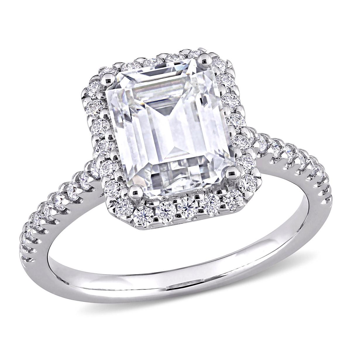 Gemstone Classics™ 10kt. White Gold 2 7/8ctw. Moissanite...