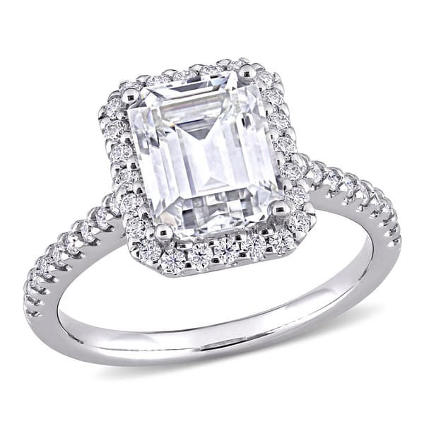 Gemstone Classics(tm) 10kt. White Gold 2 7/8ctw. Moissanite Ring - image 