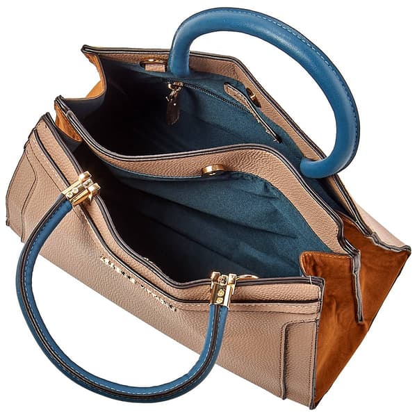 Adrienne Vittadini Pebble & Suede Satchel