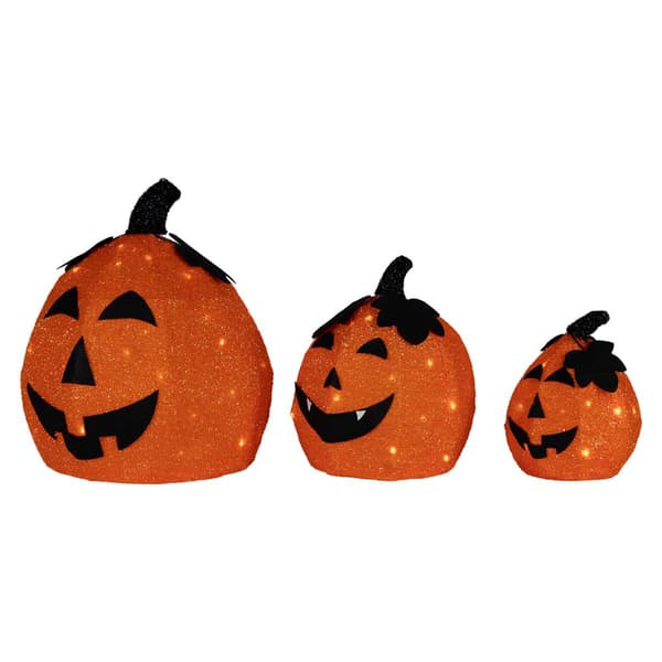 Northlight Seasonal LED Jack O'' Lantern Halloween D&#233;cor -Set of 3