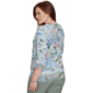 Womens Alfred Dunner Provence 3/4 Ruffle Sleeve Paisley Blouse - image 2