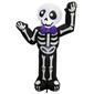 Inflatable 4ft. Inflatable Skeleton Man with Orange Bow Tie - image 1