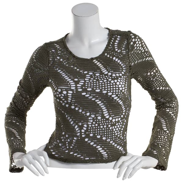 Juniors Almost Famous&#40;tm&#41; Trinity Hollow Out Sweater - image 
