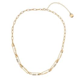Steve Madden Pave Paper Clip Chain Necklace
