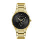 Mens Caravelle Multifunctional Black Dial Bracelet Watch - 44D102 - image 1