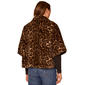 Womens Democracy Wide Collar Plush Leopard Capelet - image 2