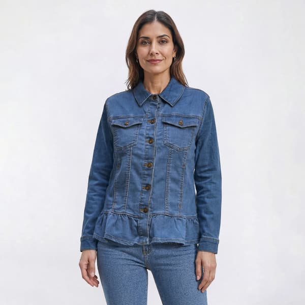 Womens Erika Joey Solid Peplum Hem Jacket - image 