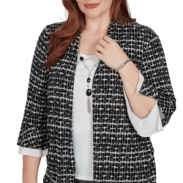 Womens Alfred Dunner Dinner Theater Two in One Top Blouse