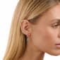 Athra Silver Plated 6mm Round Black Bezel Leverback Earrings - image 3