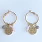 Ashley Cooper(tm) Beads & Charm Snap Top Hoop Earrings - image 1
