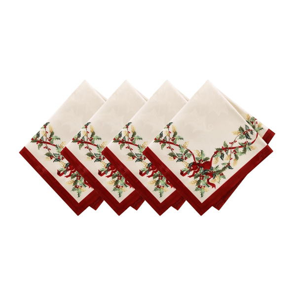 Villeroy & Boch Winter Bows & Garland Napkins - Set of 4 - image 