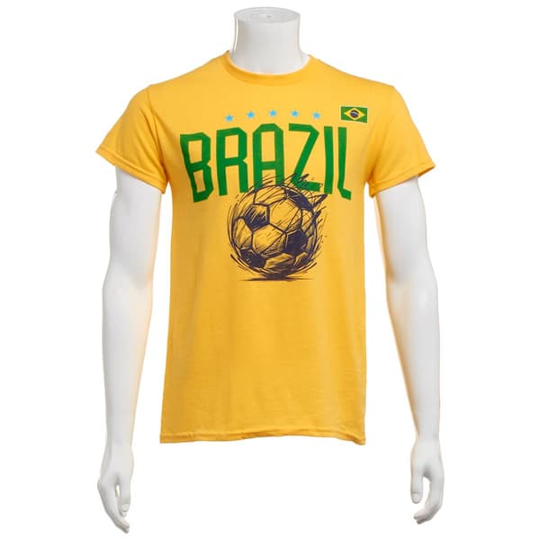 Mens Tailgate Brazil Scribble Soccer Tee - image 
