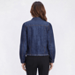 Womens Democracy Long Puff Sleeve Button Front Denim Jacket - image 3
