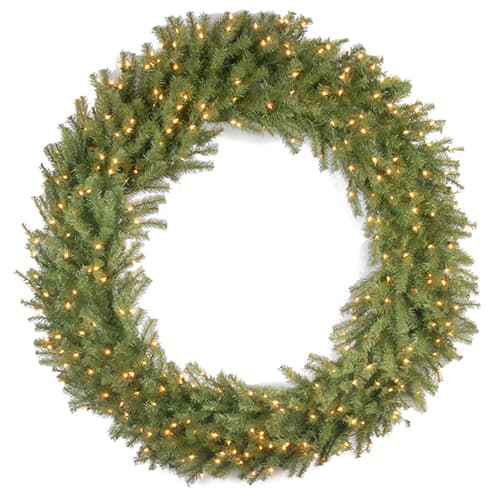 National Tree 60in. Norwood Fir Wreath with Clear Lights - image 