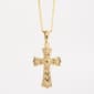 14kt. Gold Over Sterling Silver Textured Cross Necklace - image 1