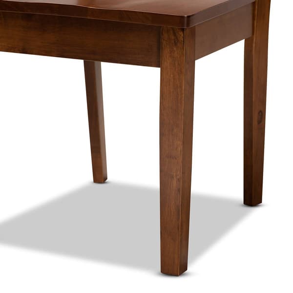 Baxton Studio Rava Walnut Brown Finished Wood 5pc. Dining Set