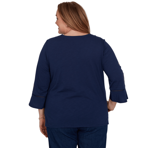 Plus Size Alfred Dunner Tuscany Diamond Embroidery Blouse