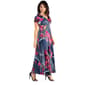 Womens 24/7 Comfort Apparel Floral A-Line Empire Waist Maxi Dress - image 3