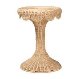 bali & pari Natala Handwoven Wicker Tulip End Table