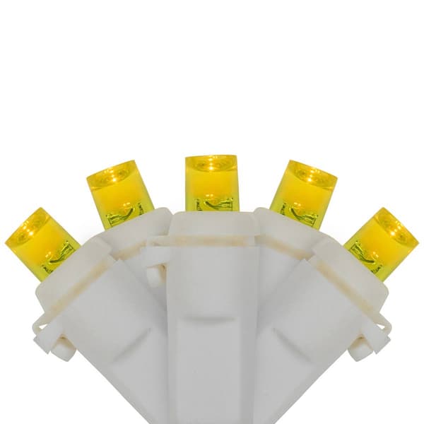 Northlight Seasonal 100ct. LED White Wire Yellow Christmas Lights - image 