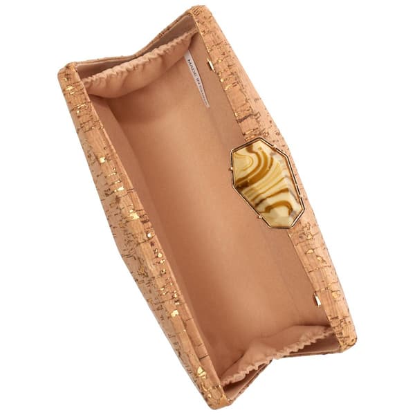 D''Margeaux Cork Clutch w/Stone Closure