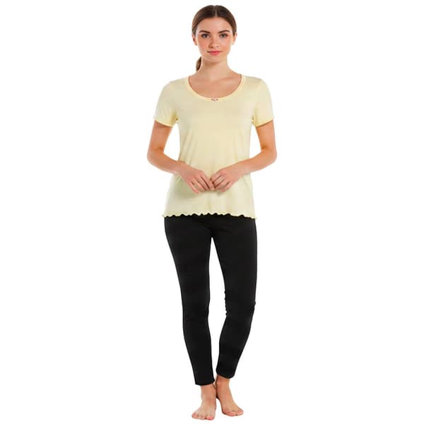 Womens Jessica Simpson Short Sleeve Pajama Tee w/ Rosette - image 