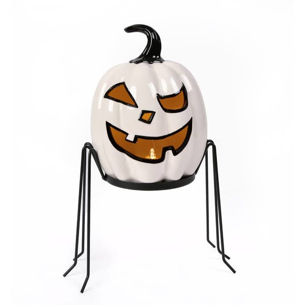 National Tree 15in. LED Ghost Pumpkin in Stand - image 
