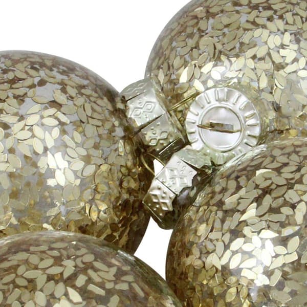 Northlight Seasonal 4pc. Gold Seed Texture Glass Ornaments