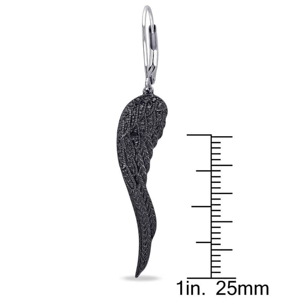 Radiant Rainbow™ Black Diamond Leverback Wing Earrings