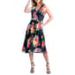 Womens 24/7 Comfort Apparel Floral Sleeveless Midi Dress - image 1