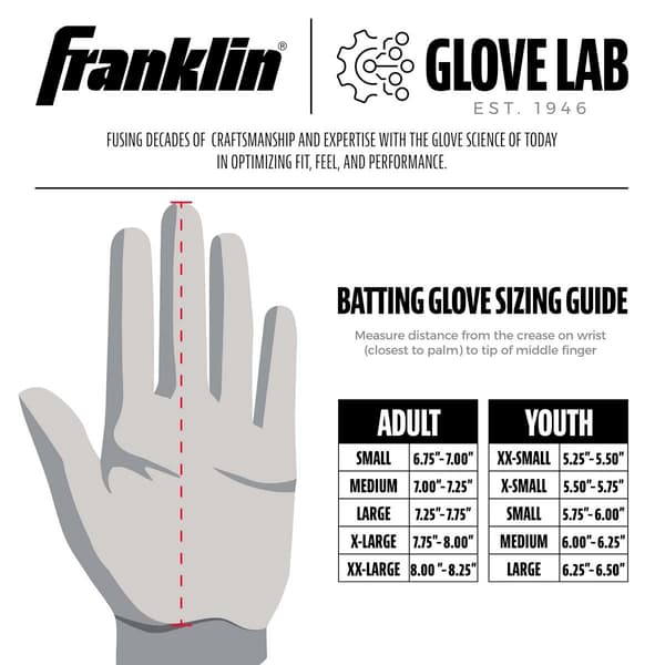 Franklin® Adult Digitek MLB Gloves-Grey/White/Black