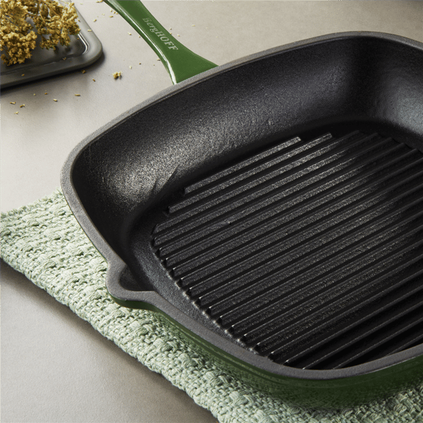 BergHOFF Neo 3pc. Cast Iron Fry & Grill Pan Set with Steak Press