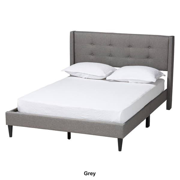 Baxton Studio Casol Modern Fabric Upholstered Queen Platform Bed