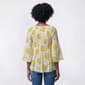 Womens Floral & Ivy 3/4 Sleeve V-Neck Sunflower Pleater Blouse - image 2