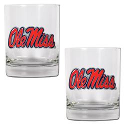 NCAA Mississippi Rebels 2pc. Rocks Glass Set