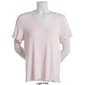 Womens Jessica Simpson Short Sleeve Ribbed Solid Pajama Tee - image 3