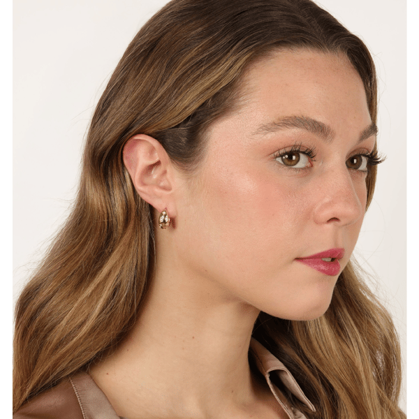Brilliant Grown 18kt. Gold-Plated Lab-Grown Diamond Hoop Earrings