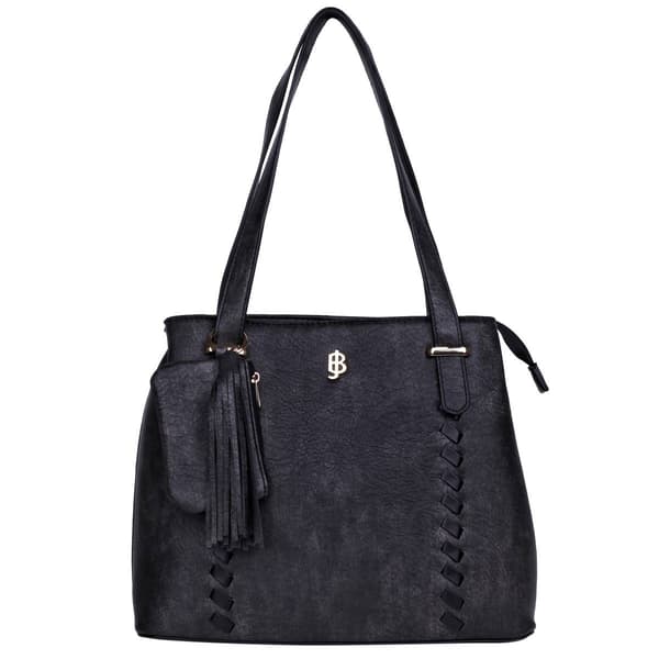 Julia Buxton Whip Stitch Vegan Leather Organizer Tote Bag