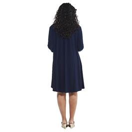 Womens NY Collection Drape Jacket Lace Overlay Dress