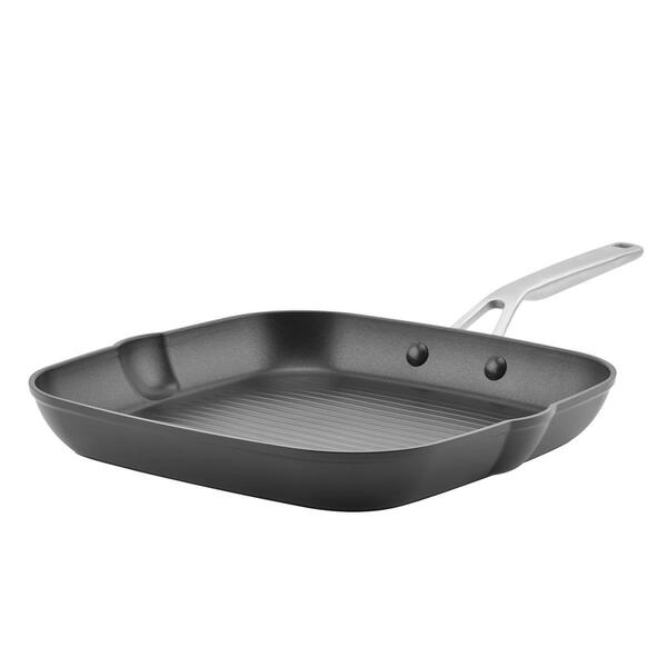 KitchenAid(R) Hard-Anodized Induction 11.25in. Nonstick Grill Pan - image 