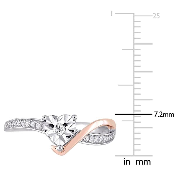 Diamond Classics&#8482; 10kt. Two-Tone Gold 1/10ct. Diamond Heart Ring