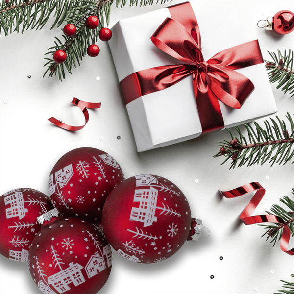 Northlight 4ct. Snowy City Christmas Glass Ball Ornaments