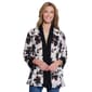 Petite Multiples 3/4 Sleeve Floral with Solid Trim Cardigan - image 1