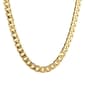 Mens Lynx Stainless Steel Gold-Tone Curb Chain Necklace - image 1